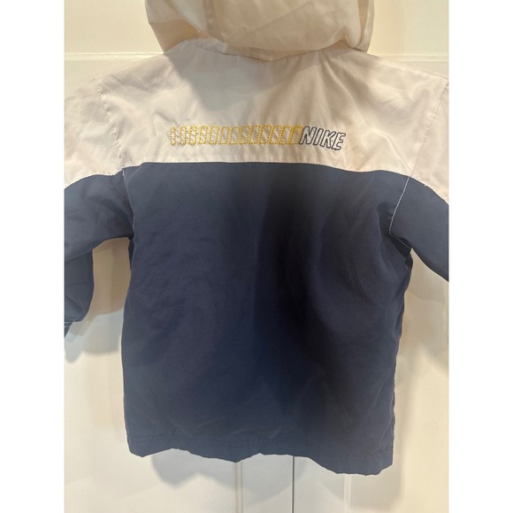 Nike Kids 3T Colorblock Windbreaker Jacket Navy Blue White Yellow - Picture 4 of 7